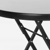 Kumis Modern Outdoor Garden Set, 2 Chairs and 1 Round Folding Table Discounts