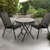 Outdoor garden set 2 modern chairs 1 round folding table Kumis On Sale