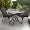 Outdoor square folding garden table with glass top 60x60cm Margarita Sale