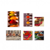 Set of 6 canvas prints canvas kitchen wooden frame Flavours On Sale