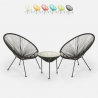 Acapulco Outdoor Garden Set with 2 Spaghetti Chairs and 50cm Round Table, Flaw Promotion