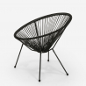 Acapulco Outdoor Garden Set with 2 Spaghetti Chairs and 50cm Round Table, Flaw 
