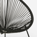 Acapulco Outdoor Garden Set with 2 Spaghetti Chairs and 50cm Round Table, Flaw 
