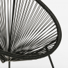 Acapulco Outdoor Garden Set with 2 Spaghetti Chairs and 50cm Round Table, Flaw 