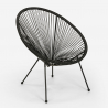 Acapulco Outdoor Garden Set with 2 Spaghetti Chairs and 50cm Round Table, Flaw 