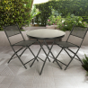 Set with round table and 2 chairs for outdoor garden modern design Bitter On Sale