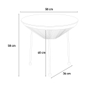Acapulco Outdoor Garden Set with 2 Spaghetti Chairs and 50cm Round Table, Flaw 