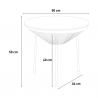 Acapulco Outdoor Garden Set with 2 Spaghetti Chairs and 50cm Round Table, Flaw 