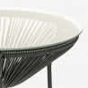 Acapulco Outdoor Garden Set with 2 Spaghetti Chairs and 50cm Round Table, Flaw 