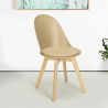 Scandinavian design chair wood cushion kitchen dining room Bib Nordica On Sale