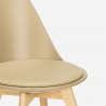 Scandinavian design chair wood cushion kitchen dining room Bib Nordica Discounts