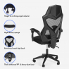 Ergonomic gaming chair breathable futuristic design Gordian Dark Discounts