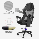 Ergonomic gaming chair breathable futuristic design Gordian Dark Catalog
