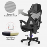 Gaming chair futuristic design ergonomic breathable footrest Gordian Plus Dark Discounts