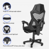 Gaming chair futuristic design ergonomic breathable footrest Gordian Plus Dark Sale