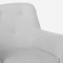 Lounge set armchair and 2-seater sofa Scandinavian design wood fabric Algot 