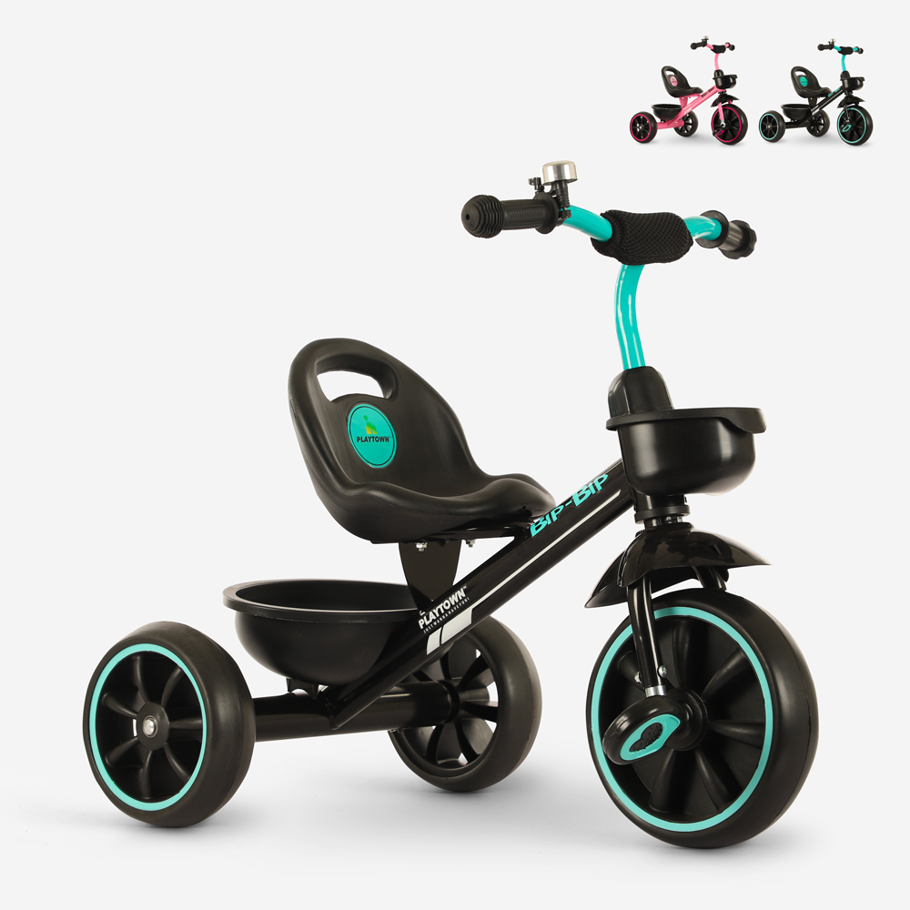 Children's tricycle with adjustable seat basket Bip Bip