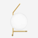 Golden design table lamp with abat jour glass ball Bella On Sale
