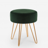 Upholstered pouf round footstool velvet design Holoserica Cheap