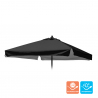 Garden Umbrella Canvas 2x2 Square Plutone Noir with flounce On Sale