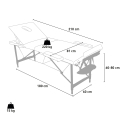 Thai 3-Section Portable & Folding Aluminium Massage Table 210 cm 