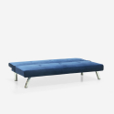 2 seater sofa bed clic clac reclining design velvet fabric Probatus Discounts