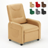 Relaxing Recliner Armchair 4 Wheels with Footrest in Beautiful Fabric Bulk Discounts