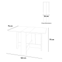 Folding extending console table 76x24-103cm Galvani 