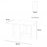 Folding extending console table 76x24-103cm Galvani 