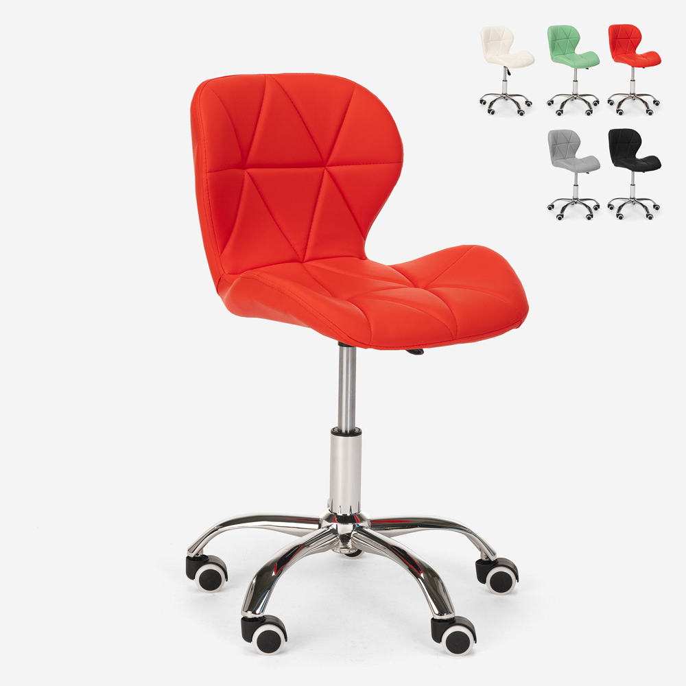 Ratal Swivel Office Stool Chair, Adjustable Height with Wheels