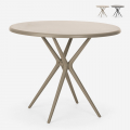 Gang 80 Round Polypropylene Table 80cm for Garden, Kitchen, Bar, Restaurant Promotion