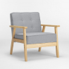 Vintage Scandinavian retro design wooden armchair chair with armrests Hage 