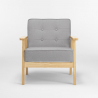 Vintage Scandinavian retro design wooden armchair chair with armrests Hage 