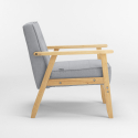 Vintage Scandinavian retro design wooden armchair chair with armrests Hage 