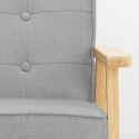 Vintage Scandinavian retro design wooden armchair chair with armrests Hage 