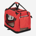 Cat and dog carrier small size 58x40x44,5cm folding fabric Oliver M 