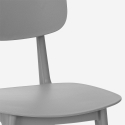 Modern black square table set 70x70cm 2 chairs design Wade Black 