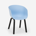 Set 2 chairs design black square table 70x70cm modern Navan Black Price