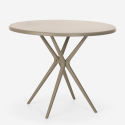 80cm beige round table set 2 chairs design Maze Catalog