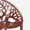 80cm beige round table set 2 chairs design Maze 