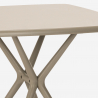 Set of 2 Designer Chairs with Beige Square Table 70x70cm Modern Navan 