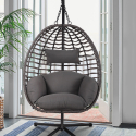 Rattan garden swing armchair with cushions Lindud Natural Offers