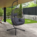 Rattan garden swing armchair with cushions Lindud Moon On Sale