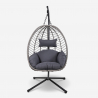 Rattan garden swing armchair with cushions Lindud Moon Catalog
