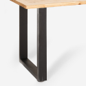 Rectangular dining table 200x80cm industrial style wood and metal Rajasthan 200 Price