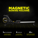 Space-saving folding magnetic rowing machine 8 resistance levels Thunder Offers