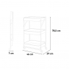 Folding kitchen trolley 3 shelves with wheels Pikas 
