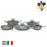 Cookware set non-stick 12-piece non-stick pans lids ladles Sfiziosa Stone Offers