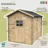 Wooden outdoor tool shed Gaeta 178x218 On Sale