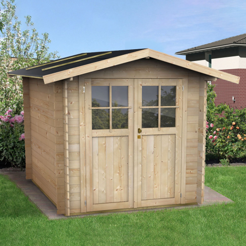 Box for garden tools wooden house with double door Opera 215x180